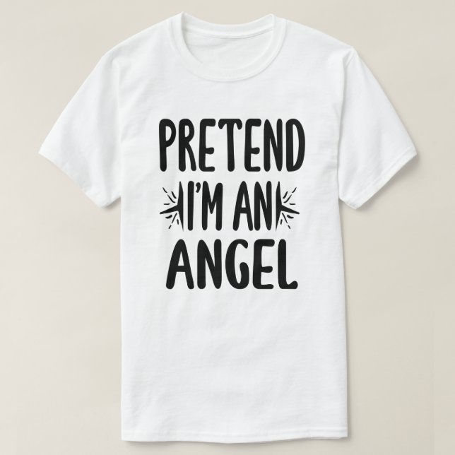 Pretend I'm An Almond Nut Easy Halloween Costume T-Shirt (Design Front)