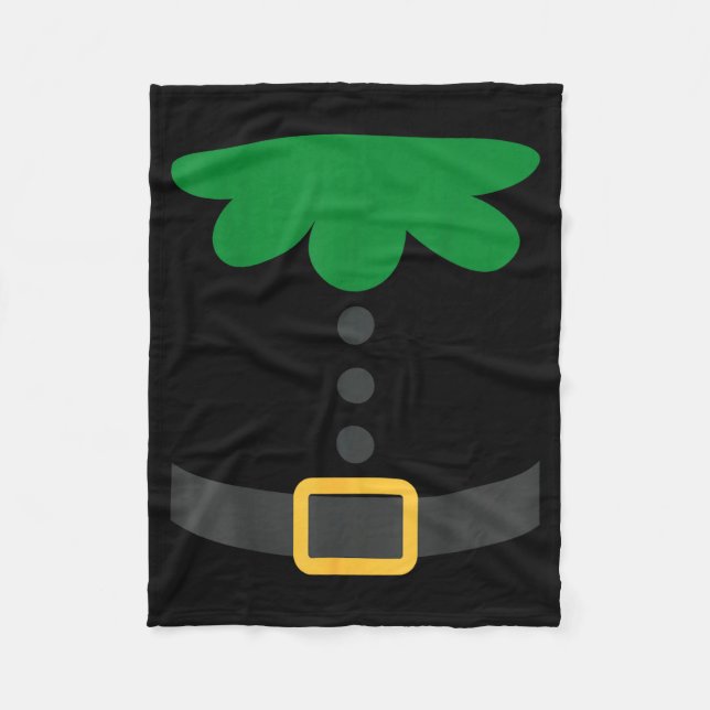 Pretend I'm An Elf Christmas Quick Costume Lazy Pa Fleece Blanket (Front)