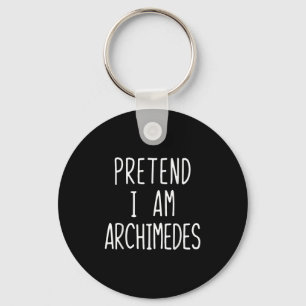 Pretend Im Archimedes Costume Halloween Lazy Adult Key Ring
