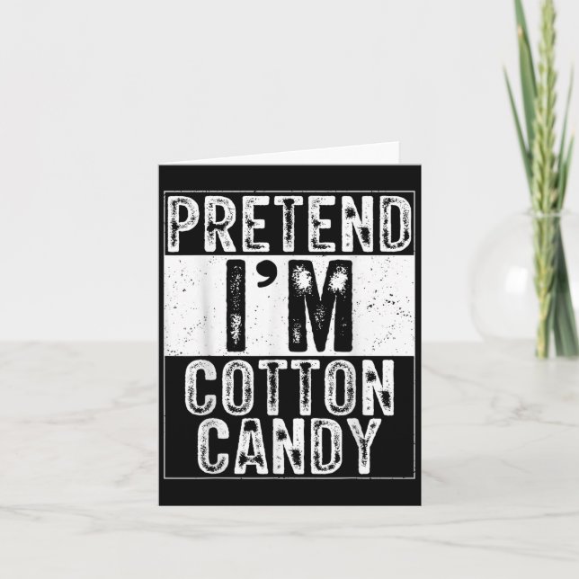 Pretend I'm Cotton Candy Family Women Men Costume  Card (Front)