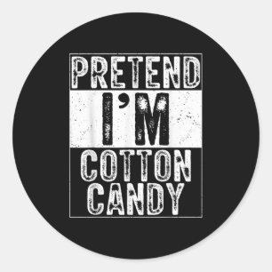 Pretend I'm Cotton Candy Family Women Men Costume  Classic Round Sticker