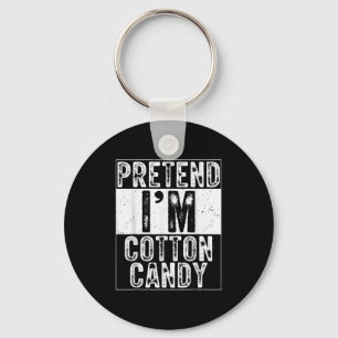 Pretend I'm Cotton Candy Family Women Men Costume Key Ring