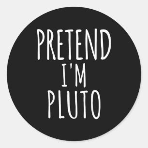 Pretend I'm Man Costume Matching Funny Halloween  Classic Round Sticker