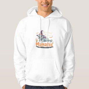 Pretend I'm Manatee Spooky Halloween Mamal Manatee Hoodie