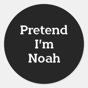 Pretend I'm Noah Costume Bible Funny Halloween Par Classic Round Sticker
