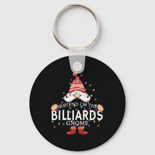 Pretend Im The Billiards Gnome Christmas Matching Key Ring