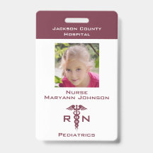 Pretend Nurse Play Badge for Kids Personalised ID Badge