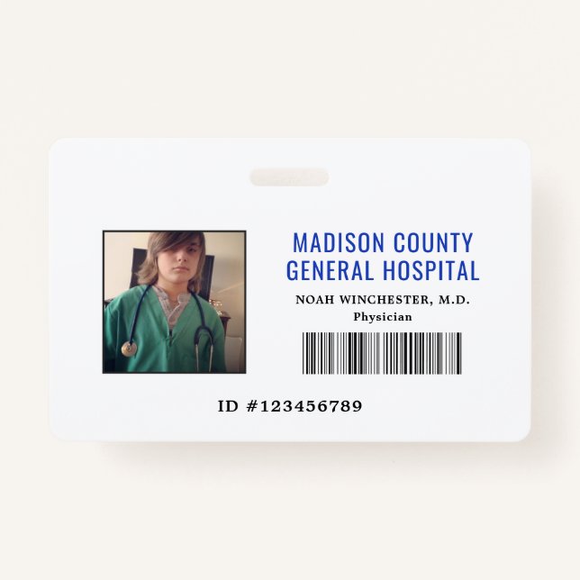 Pretend Play Doctor ID Badge (Horizontal) (Front)