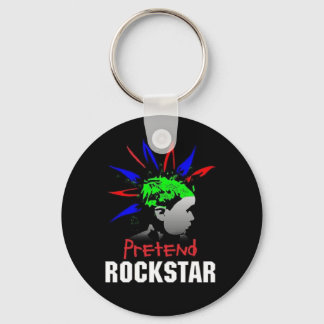 Pretend Rockstar Keychain