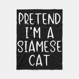 Pretend Siamese Cat Costume Halloween Lazy Easy Fleece Blanket