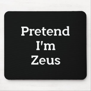 Pretend Zeus Costume Greek God Funny Halloween Mouse Mat