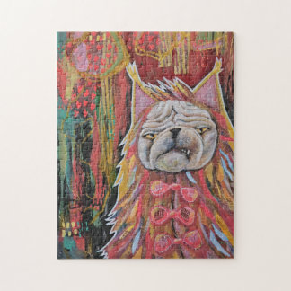 Pretending Pug, an abstract collage of masking Jigsaw Puzzle