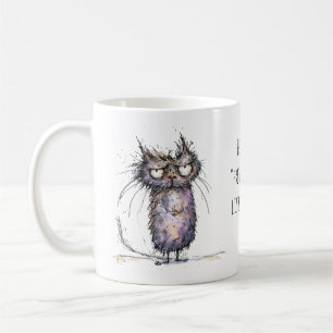 Pretending to Listen Face Whimsical Cat Work Humor Coffee Mug