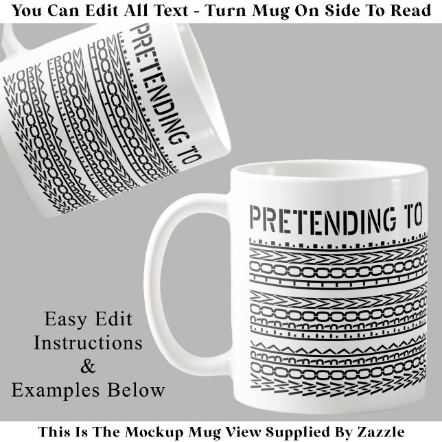 Pretending To Work From Home Custom Hidden Message Coffee Mug (Creator Uploaded)