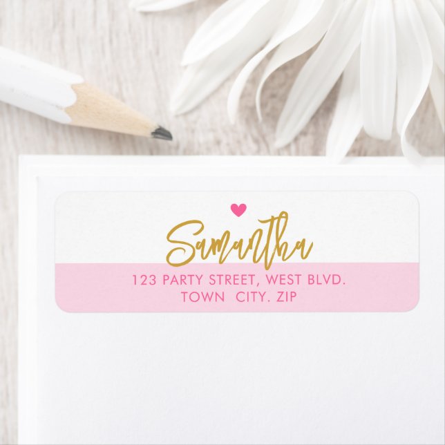 PRETT stylish modern pink heart gold (Insitu)