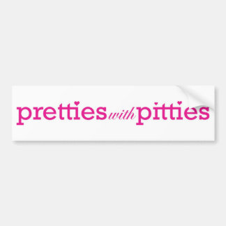 Pretties with Pitties Bumper Sticker