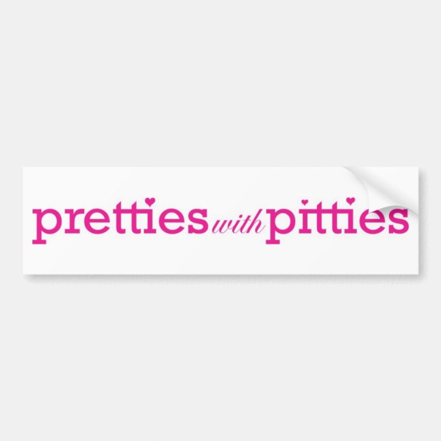 Pretties with Pitties Bumper Sticker (Front)