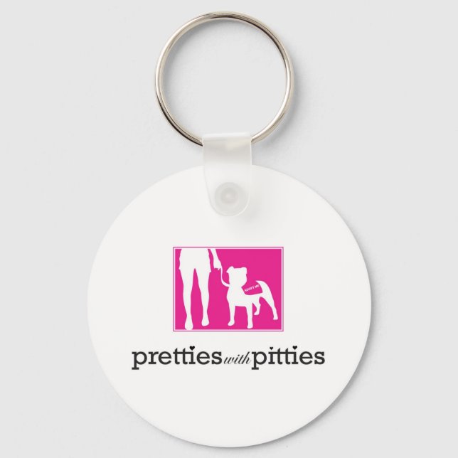 Pretties with Pitties Key Ring (Front)