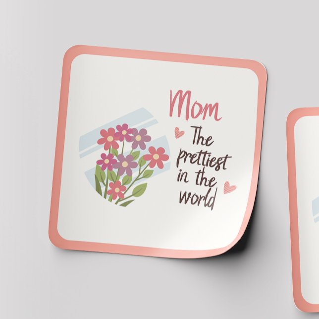 Prettiest Mum Sticker – Floral Mother's Day Gift (Creator Uploaded)