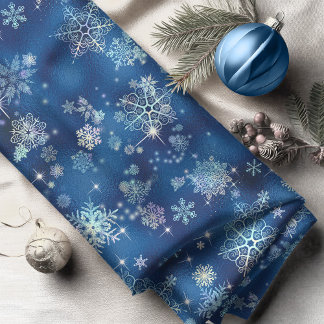 Prettiest Snowflakes Pattern Blue ID846 Tote Bag Fabric