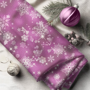 Prettiest Snowflakes Pattern Orchid Pink ID846 Fabric