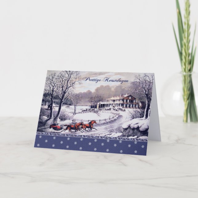 Prettige Kerstdagen. Christmas Card in Dutch (Front)