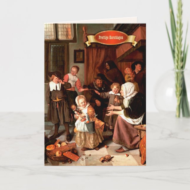 Prettige Kerstdagen. Christmas Card in Dutch (Front)