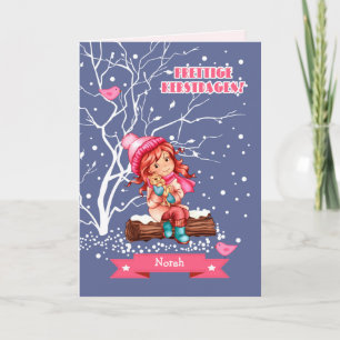 Prettige Kerstdagen.Christmas Card in Dutch