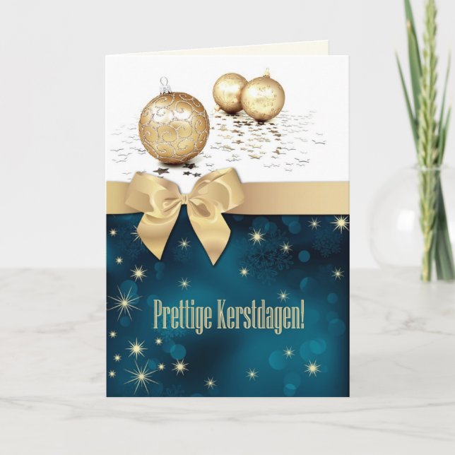Prettige Kerstdagen. Christmas Card in Dutch (Front)