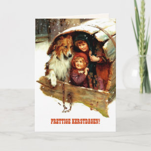 Prettige Kerstdagen. Christmas Card in Dutch