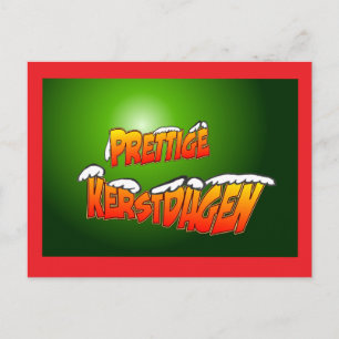 Prettige Kerstdagen Letters met Sneeuw Briefkaart Postcard