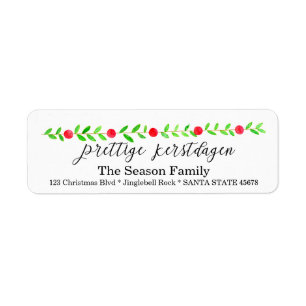 Prettige Kerstdagen, watercolor Christmas banner