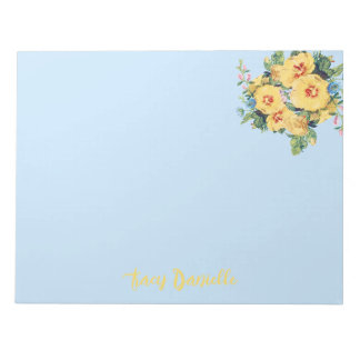 Prettty Floral Bouquet Custom  Notepad