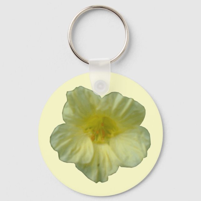 Prettty Nasturtium Flower Keychain (Front)