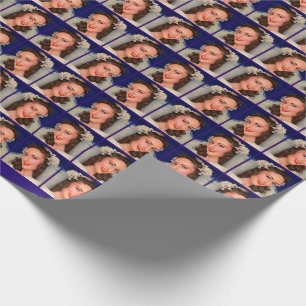 pretty 1940s bride wrapping paper