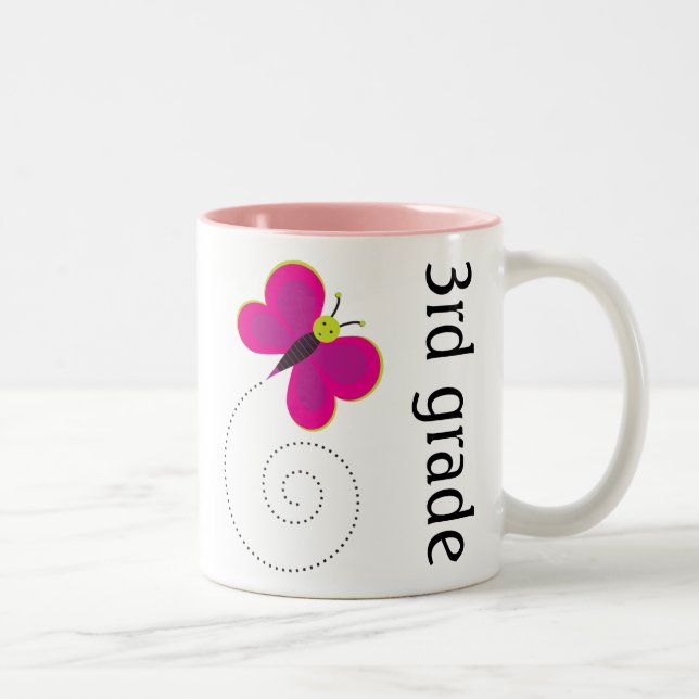 Pretty 3rd Grade Teacher Mug (Right)