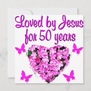 PRETTY 50TH BIRTHDAY CARD