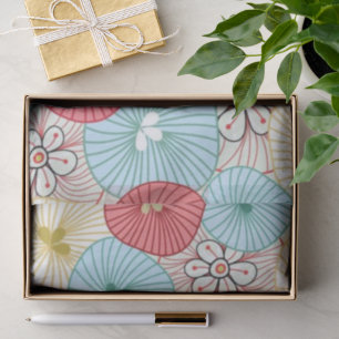 Pretty Abract Colorful Busy Floral Pattern Tissue Paper