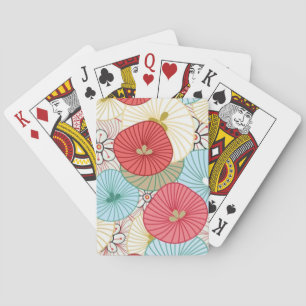 Pretty Abract Colourful Busy Floral Pattern Playing Cards