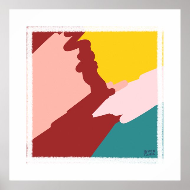 Pretty Abstract Art Prints Artsy Red Cherry Vibe (Front)