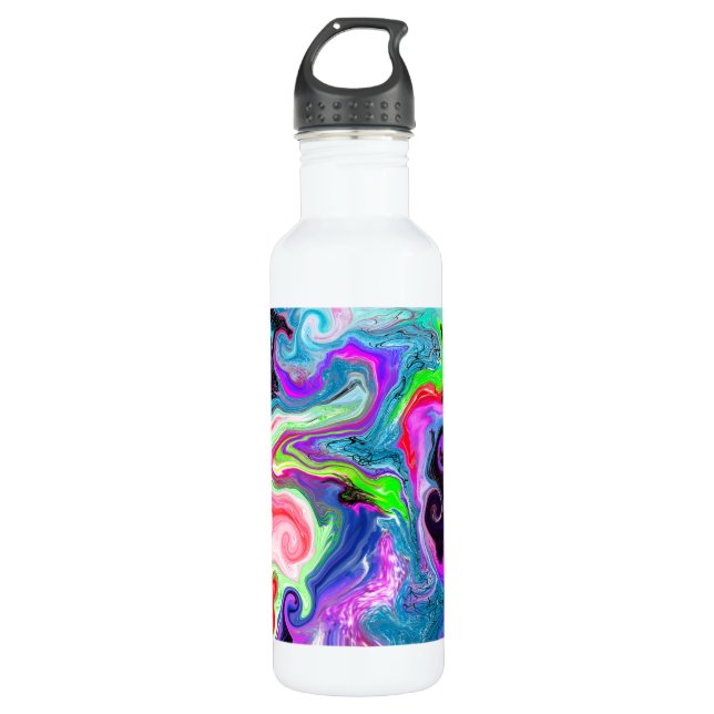 Pretty Abstract Colourful Fluid Art   710 Ml Water Bottle (Front)