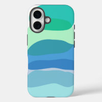 Pretty Abstract Geometric Shapes in Blue and Green