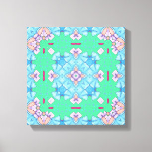 Pretty Abstract Home Wall Art blue green and pink