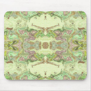 Pretty Abstract in Yellow, Lime, and Pink Mouse Mat