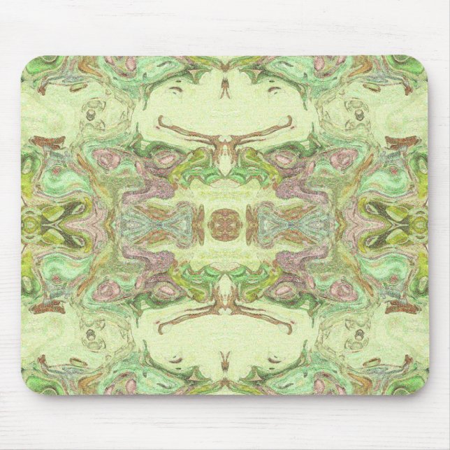Pretty Abstract in Yellow, Lime, and Pink Mouse Mat (Front)
