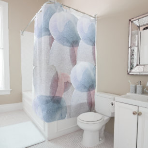 Pretty Abstract Pastel Watercolor Shapes  Shower Curtain