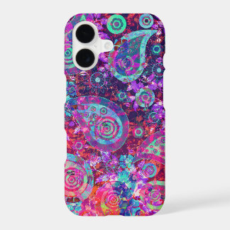 Pretty Abstract Pink and Aqua Paisley