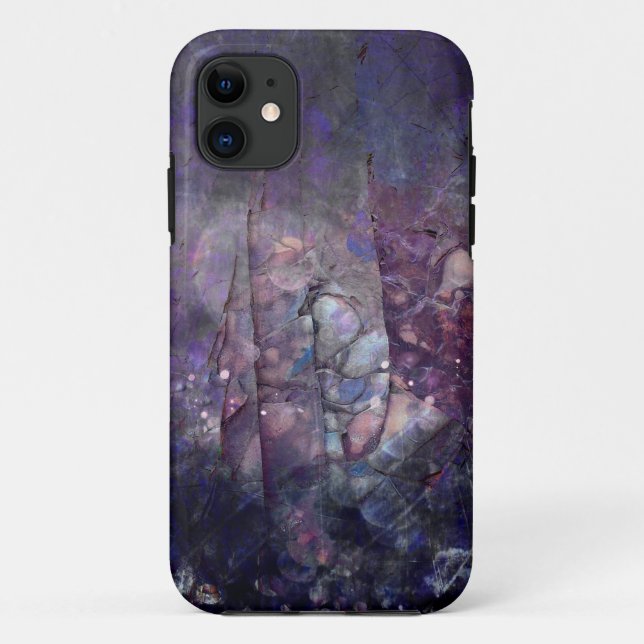 Pretty Abstract Purple Abalone Decay Case-Mate iPhone Case (Back)