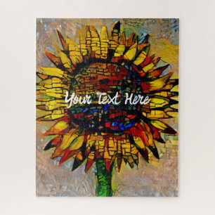 Pretty Abstract Sunflower Painting Puzzle