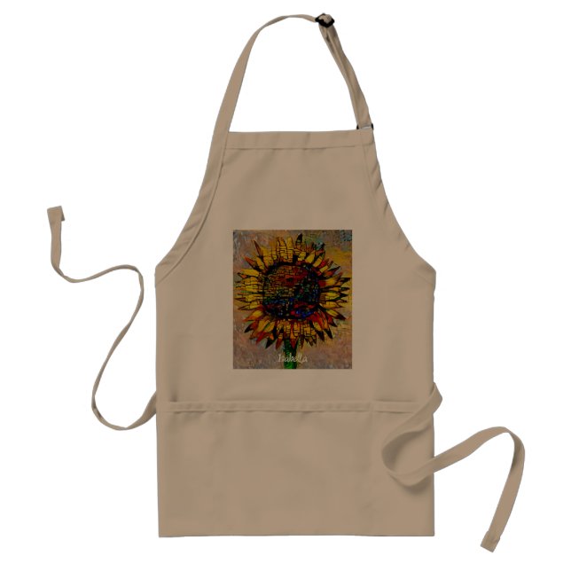 Pretty Abstract Sunflower Painting Standard Apron (Front)